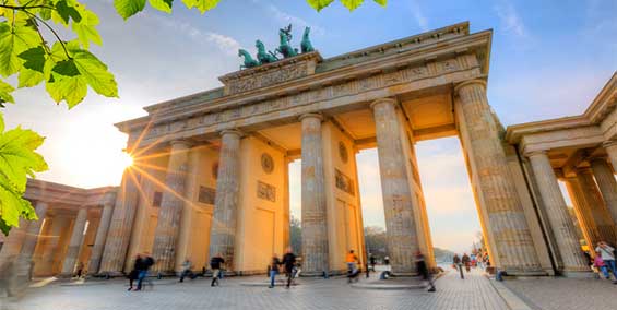 International Moving Truck Driving Over Bridge